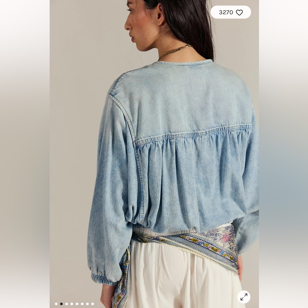 We The Free Layla Denim Jacket - Picture 2 of 16